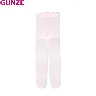 Gunze郡是薄款公主表演舞蹈袜女童白色打底连体裤袜子SKW5110