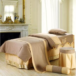 领御家纺 纯棉印花通用美容院床罩四件套 按摩美体床罩 包邮