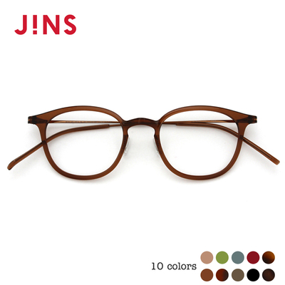 日本JINS近视眼镜轻镜框可加防蓝光辐射PC片Zero男MUN14S082