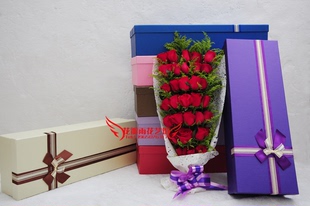 33枝高档礼盒红玫瑰合肥上海武汉鲜花店圣诞节同城快递送花