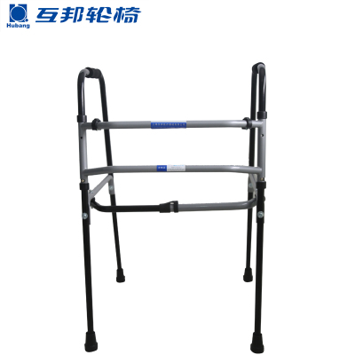 上海互邦四角助行器HBGX101钢管助行器可折叠家用老人行走助步器