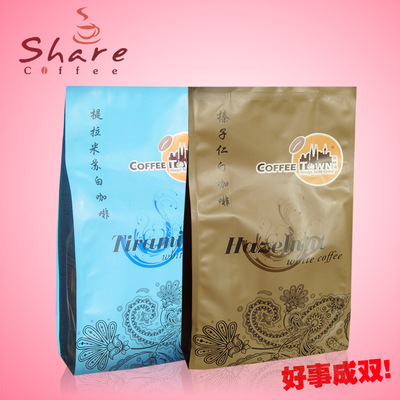 【好事成双】马来西亚咖啡城白咖啡/提拉米苏榛子仁两袋/速溶包邮
