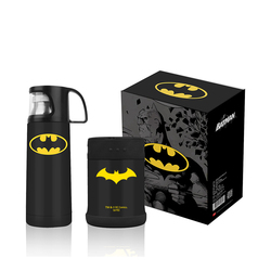 VOCHIC 保温杯 焖烧杯蝙蝠侠大战超人礼品套装礼盒儿餐具套装套件