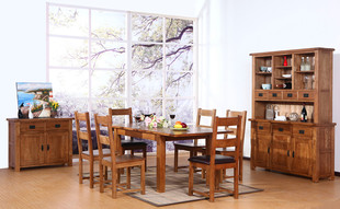 白橡木餐桌白橡木伸缩餐桌白橡木拉伸餐桌全实木餐桌超大容量餐桌