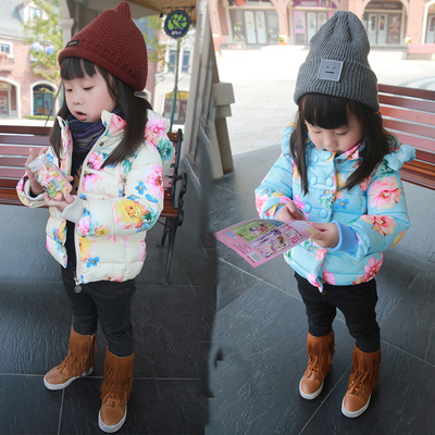 2015新款女童童装1-2-3-5岁女宝宝冬装韩版棉衣外套4周岁小孩衣服