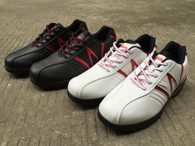 出口日本单高尔夫球鞋 高尔夫男鞋轻量防水 超轻透气皮面鞋Golf鞋