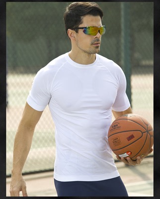 运动健身紧身衣短袖T恤透气速干排汗训练服篮球跑步弹力压缩衣男