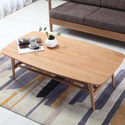 纯实木家具日式全实木咖啡桌现代简约小户型茶几白橡木宜家家具