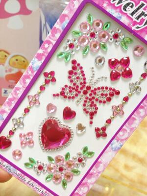 包邮水晶亚克力珍珠钻石贴儿童创意手机相册日记汽车装饰韩国贴纸