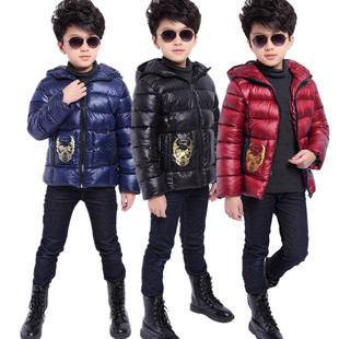 2015新款韩版儿童外套男童冬款中大童儿童骷髅头棉衣童装
