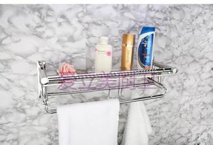 加厚不锈钢毛巾架浴巾架 带板托板毛巾架 挂架毛巾置物架限量