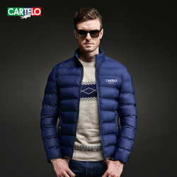 CARTELO/卡帝乐鳄鱼冬季棉衣男立领韩版青年运动防风保暖外套上衣