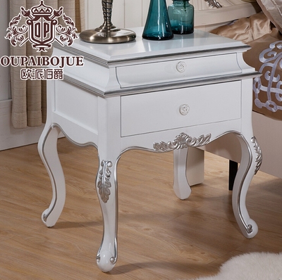欧派伯爵 欧式床头柜 新古典 美式实木双层床头柜 简约特价高品质