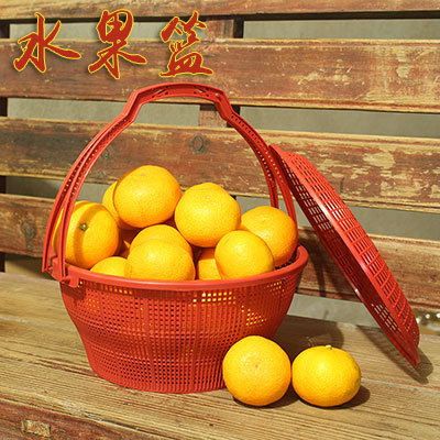 5斤草莓篮子 塑料圆篮子 杨梅篮 塑料蓝 收纳篮水果篮 橘子篮子