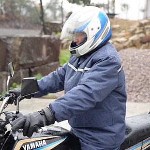 雨衣雨裤套装加厚加棉 电动车摩托车寒雨披 男女户外防水工作服