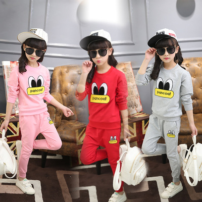 2016春秋女童套装中大童韩版纯棉运动服儿童小女孩长袖卫衣两件套