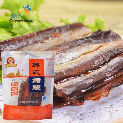 嘉洋韩式烤鳗鱼  办公室零食 即食小鱼片 干鱼肉 海产品 400g