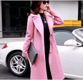 2015冬装新款韩版修身气质加厚呢子大衣