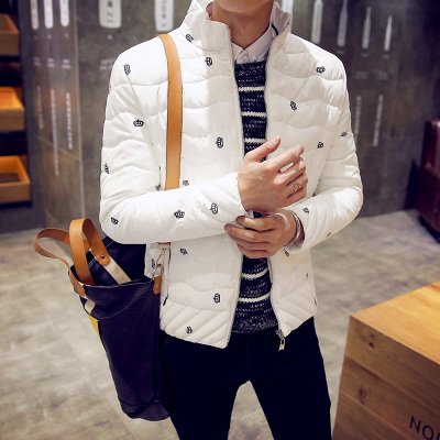 2015冬装新款男士棉服青少年韩版修身加厚棉衣外套潮男立领小棉袄