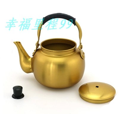 特价日本黄铜色铝壶 韩国原装进口黄铝壶 米酒壶 铝制水壶包邮
