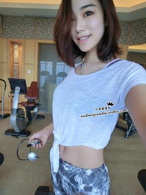 夏新款透明罩衫女韩版休闲薄款内衣速干短袖运动T恤健身运动罩衫