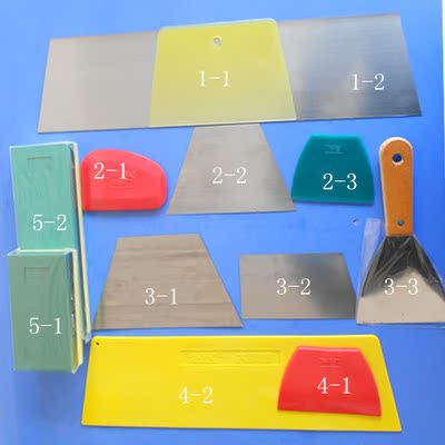 原子灰刮板塑料刮刀钢片刮刀橡胶刮刀刮板套装腻子刮板
