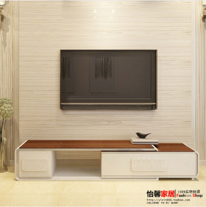 电视柜现代欧式简约白色宜家客厅可伸缩地柜环保视听柜可DIY定制