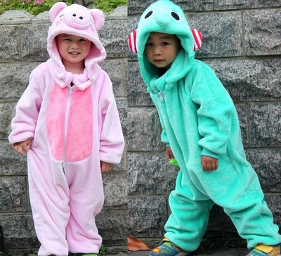 小猪粉猪薄荷象小大象儿童卡通动物可爱连体睡衣哈衣表演服演出服