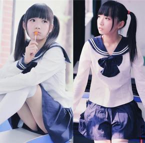 日系韩版长袖校服套装学生制服班服合唱领带可爱女水手服表演出服