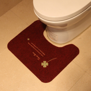 包邮U型卫生间坐便器防滑垫地毯吸水防滑厕所垫