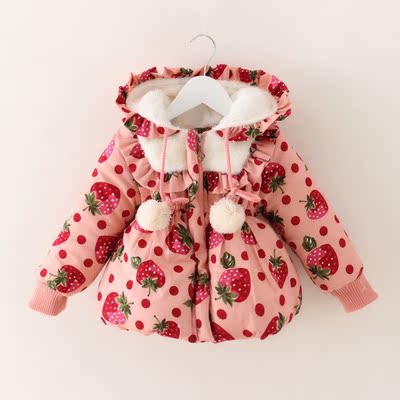 女童冬季棉衣加厚 女宝宝加厚棉衣外套婴儿棉袄5个月1-3岁棉衣潮