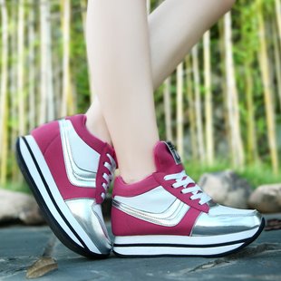 新款春季女鞋内增高8厘米运动阿甘鞋单鞋休闲鞋女韩版学生鞋厚底