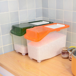 厨房密封透明日式塑料米桶 防虫防潮加厚可透视储米桶10kg 4376