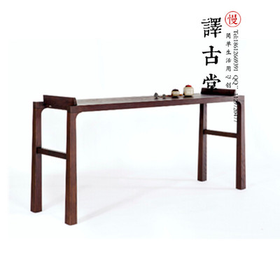新中式禅意会所家具定制老榆木电视柜玄关长条案茶桌供桌台