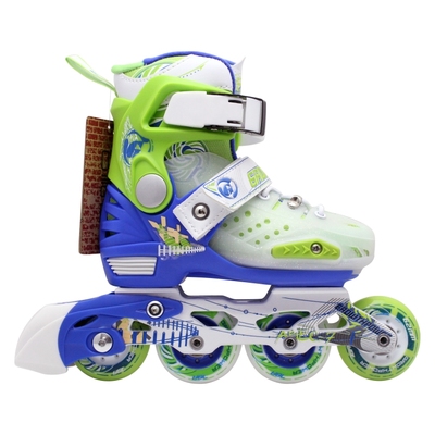 旋动GROWTHPOWER糖果儿童直排花式溜冰鞋 可调码果冻色轮滑鞋滚轴
