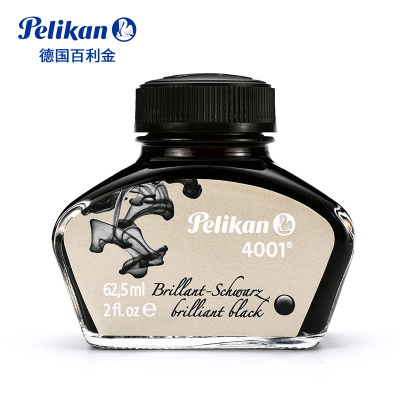 Pelikan 百利金4001非碳素钢笔染料彩色墨水大瓶62.5ml德国进口