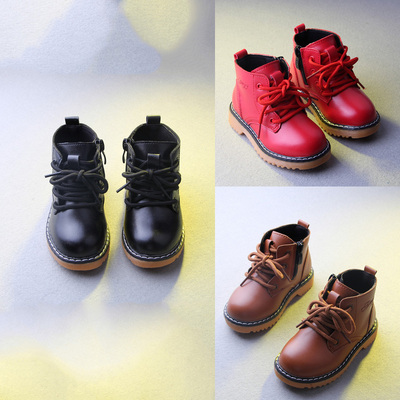 爆款2015秋冬季新款童鞋韩版儿童马丁靴男童女童宝宝靴子小童棉靴