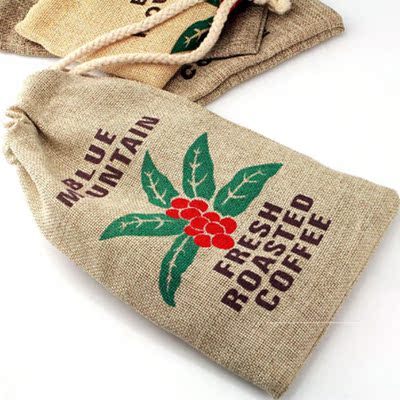 咖啡麻袋 礼品袋 250克咖啡豆礼品麻袋 咖啡小麻袋 咖啡厅装饰袋