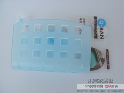 日本进口山田化学Q-BAN吸盘香皂盒海绵架透明吸壁海绵夹可沥水189