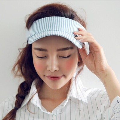 韩国进口正品代购甜美天蓝色人气遮阳帽棒球帽空顶帽包邮实拍