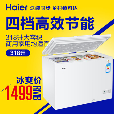 Haier/海尔 BC/BD-318HD 318升商用家用冷藏冷冻变温节能冷柜冰柜