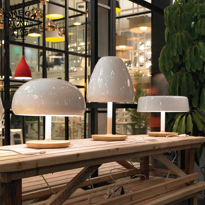 马斯登设计师灯具北欧宜家原木简约可爱Aspentablelamp蘑菇头台灯