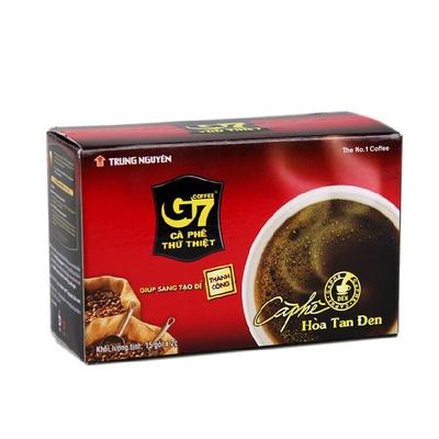 越南进口咖啡 越南中原G7黑咖啡纯咖啡2g*15包盒装 无糖速溶咖啡