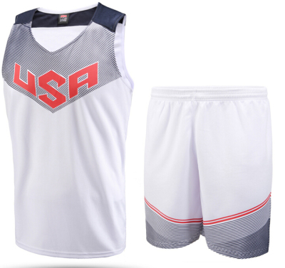 14年新款U S A篮球服 套装背心 运动服可印字 定制LOGO