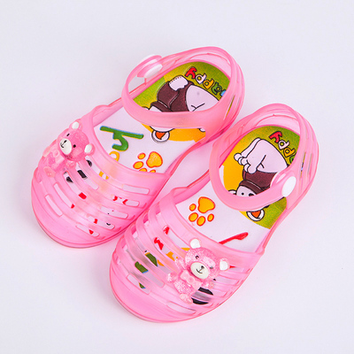 水晶果冻儿童女童塑料凉鞋夏季包头宝宝公主鞋沙滩防滑