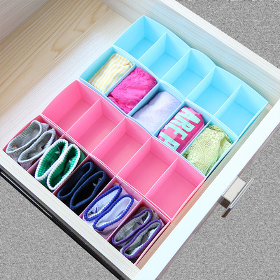 日本进口 塑料抽屉收纳盒 可叠加内裤整理盒 家用袜子丝袜收纳盒