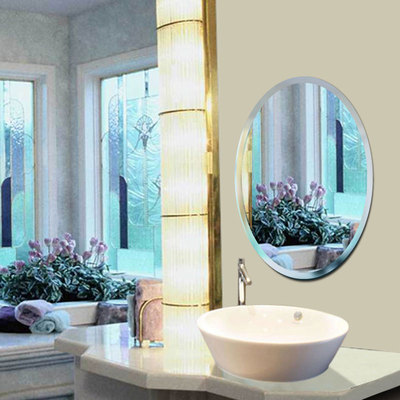 椭圆欧式浴室镜卫生间悬挂梳妆台镜简约现代卫浴镜壁挂镜子包邮