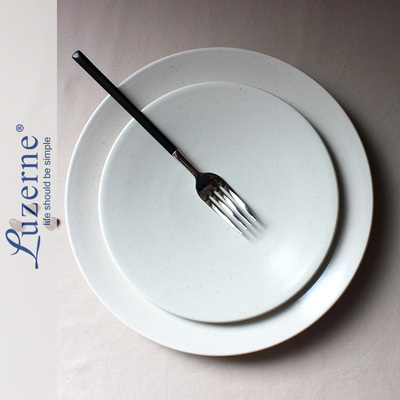 陶瓷盘子 北欧风格亚光西餐盘 白色简约 水果盘 早餐盘 西式餐具