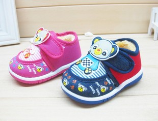 宝宝鞋子3-6-7-8-9个月0-1-2岁 学步鞋叫叫鞋软底棉鞋加绒婴儿鞋