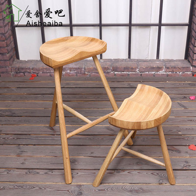 新款实木吧椅 创意休闲简约酒吧凳 吧台椅 纯实木吧台凳 厂家直销